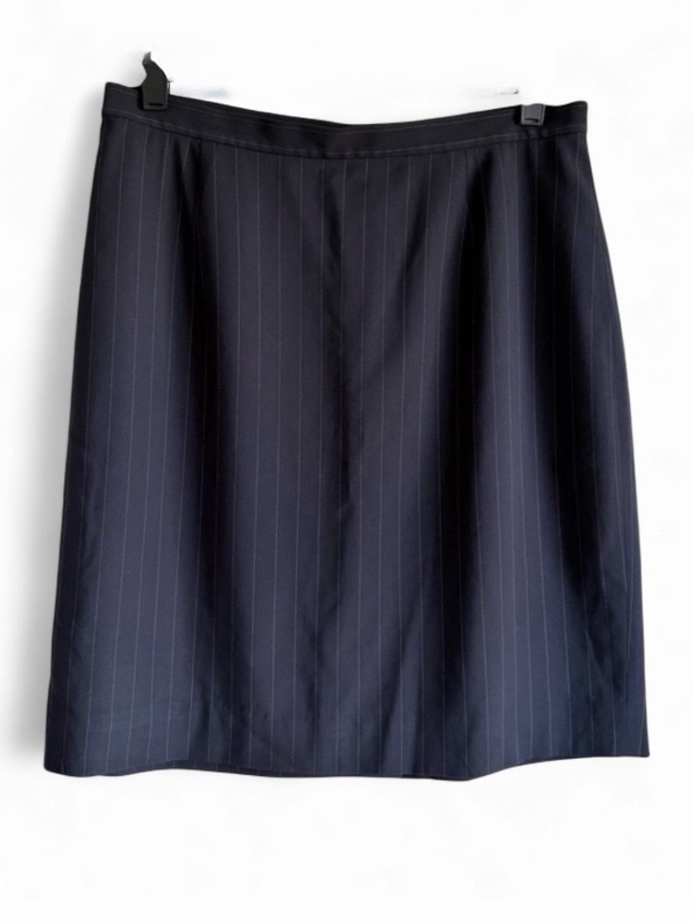 LOFT Navy Blue Pinstripe Pencil Skirt Size 12